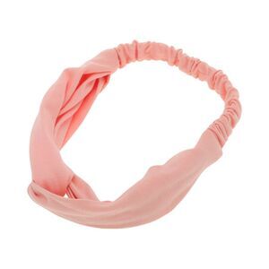 Simple Solid Elastic Cross Headwrap Dark Pink